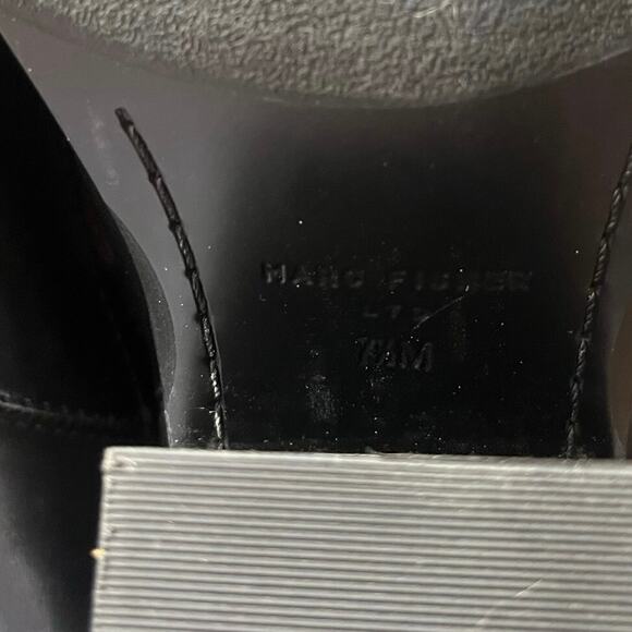 Marc Fisher Jalella Western Ankle Boot Black Women's 7.5 Cowboy Festival Leather - Picture 9 of 10